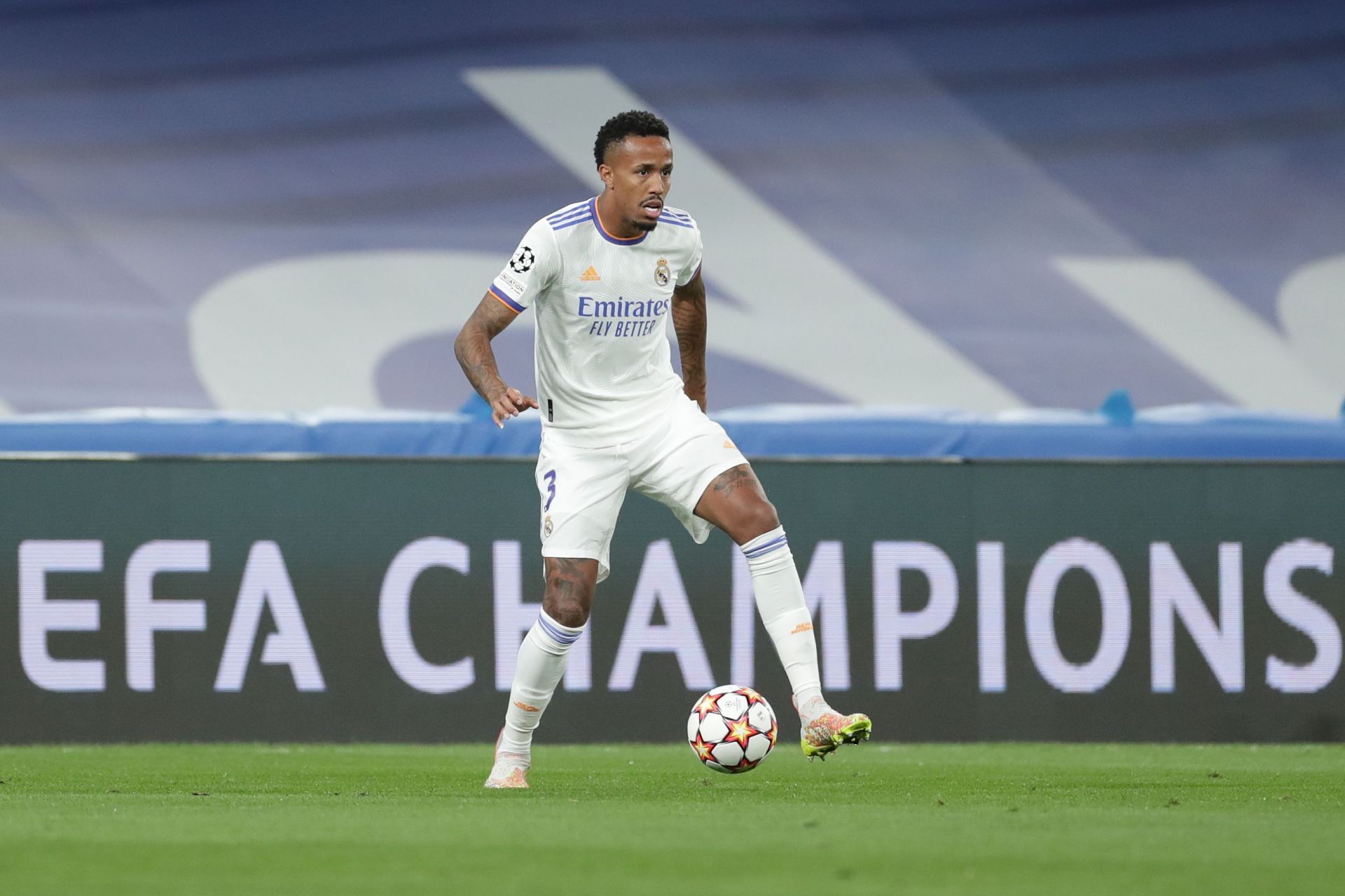 Eder Militao in action for Los Blancos