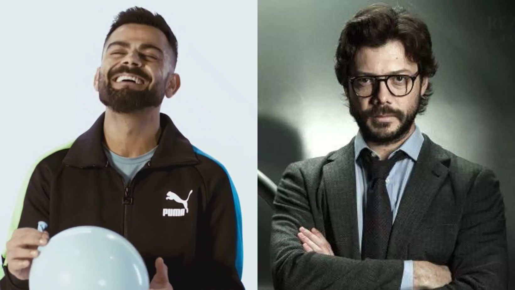 Virat Kohli admits he looks like Money Heist&#039;s Professor.