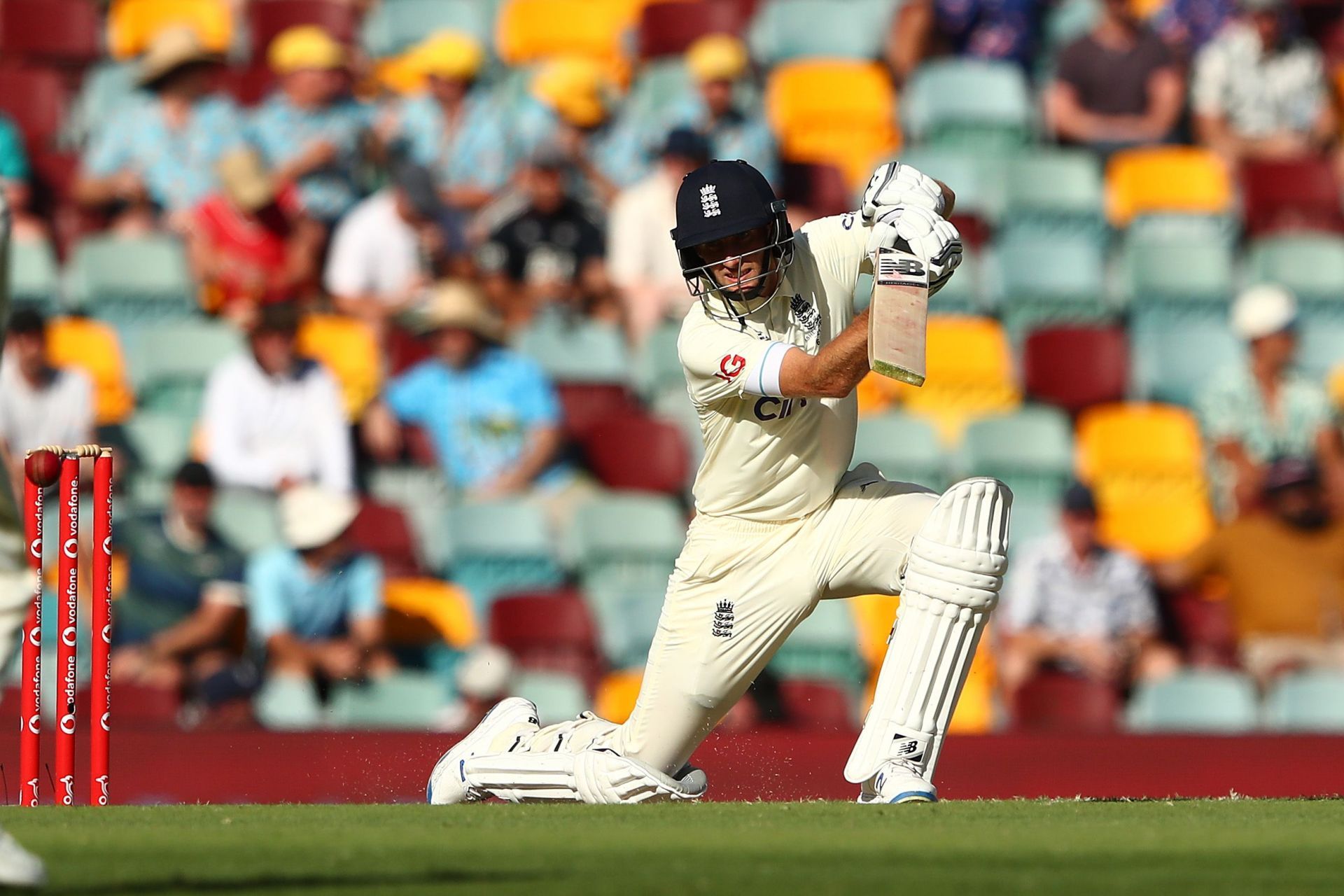 Joe Root during his knock on Day 3 of the 1st Ashes Test. Pic: Getty Images