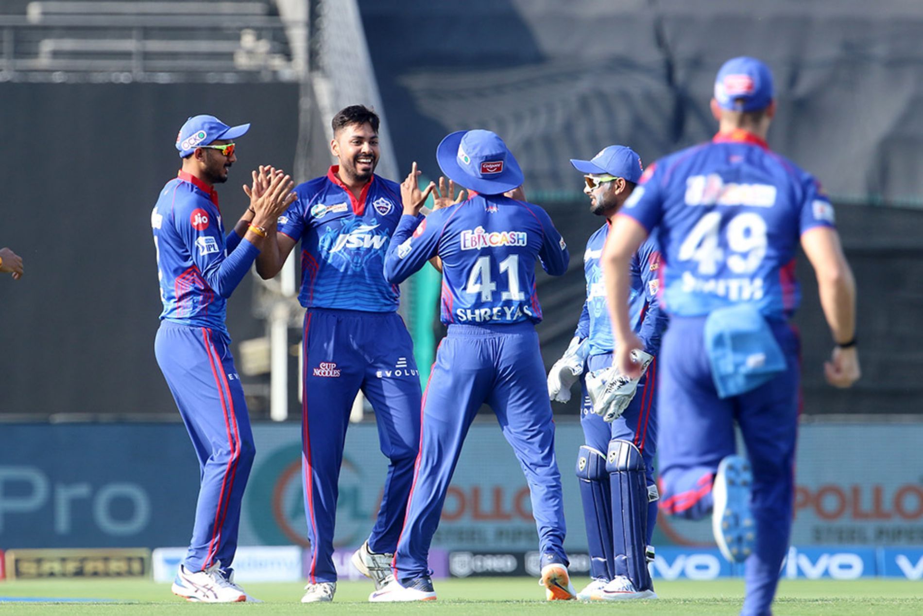 The Delhi Capitals during the IPL 2021 season. Pic: IPLT20.COM