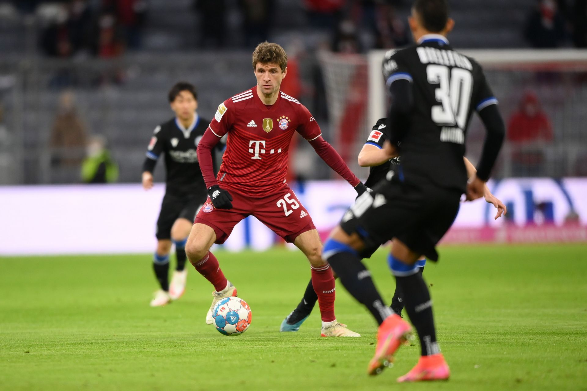 Thomas Muller in action for Bayern Munich