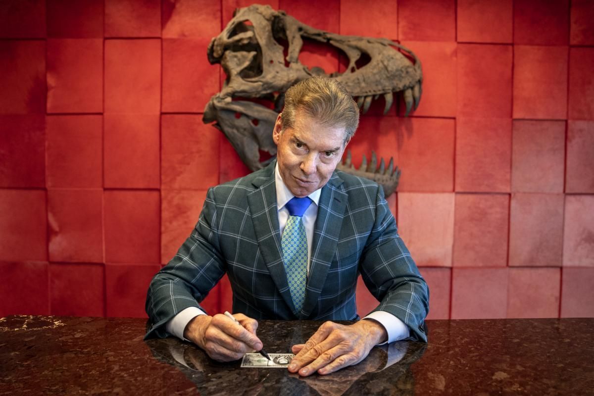 WWE Chairman Vince McMahon in his office