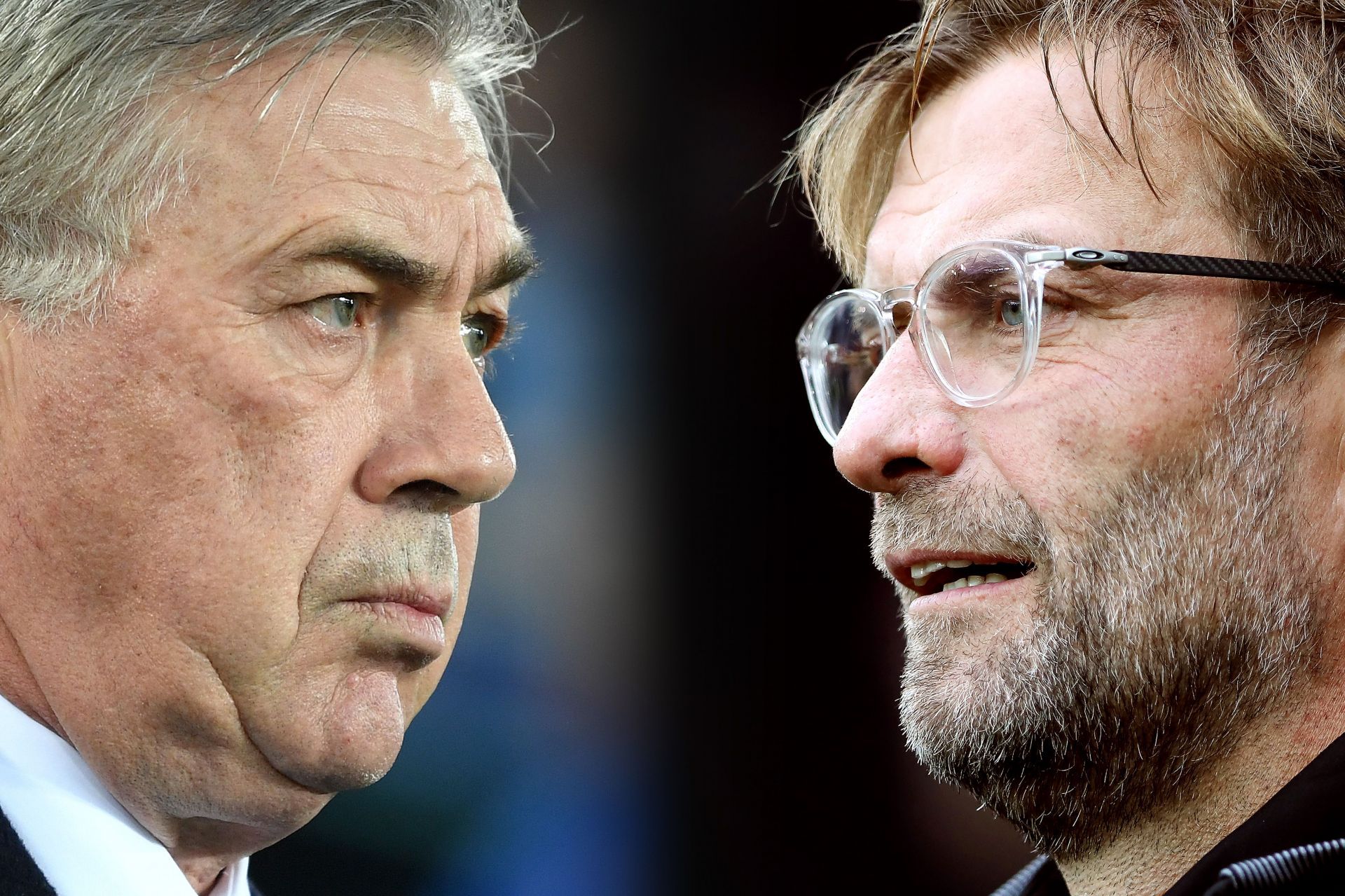 Real Madrid boss Carlo Ancelotti and Liverpool manager Jurgen Klopp