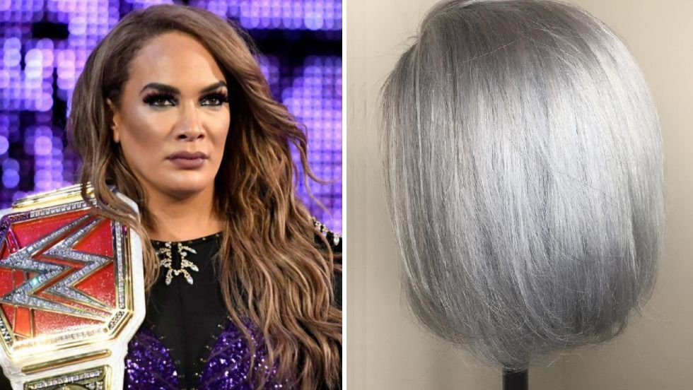 Nia Jax is rocking a gray hair wig in her latest post