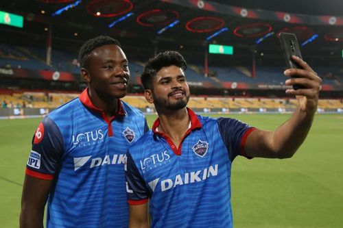 Kagiso Rabada and Shreyas Iyer (Image Source: BCCI/IPLT20.COM)