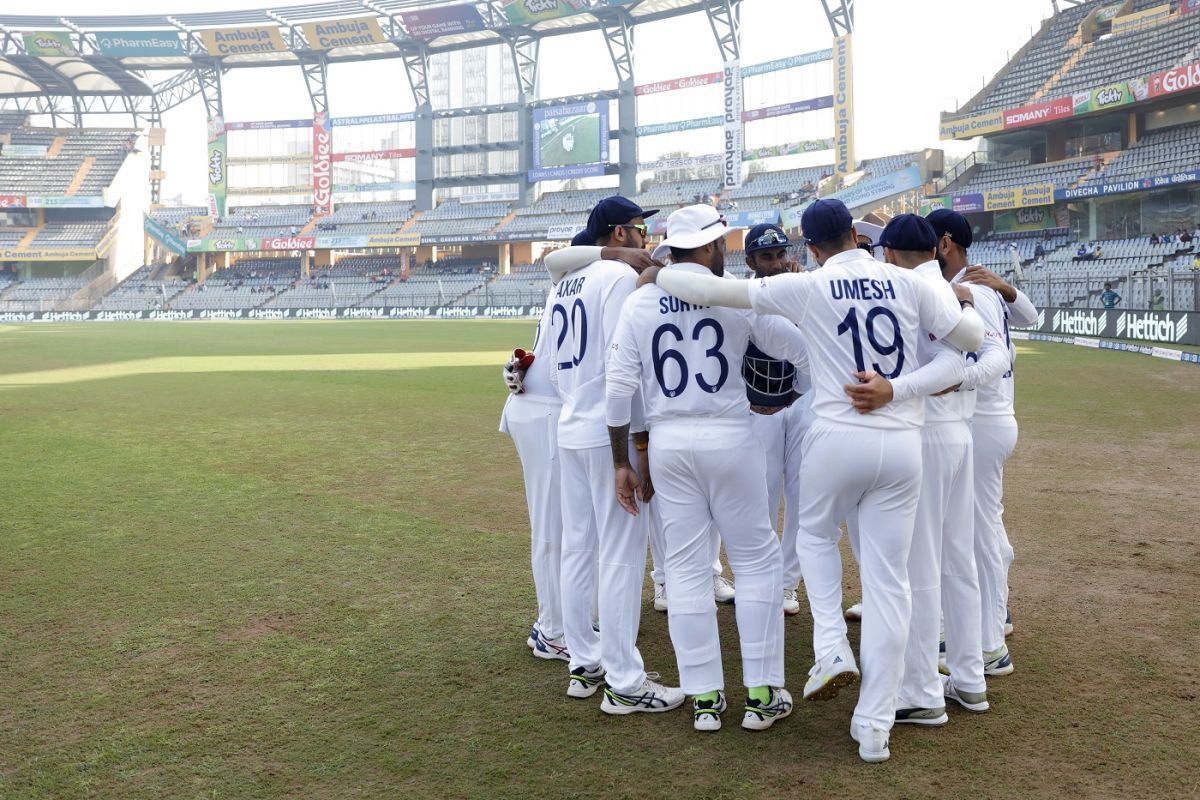 Indian cricket team at the Wankhede Stadium