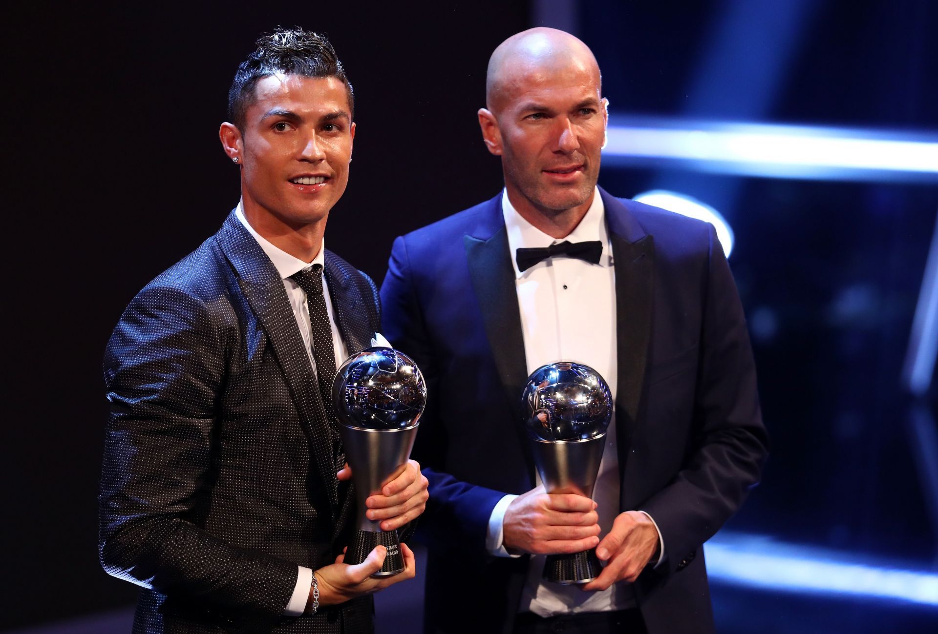 The Best FIFA Football Awards Show - Zidane (right) and Cristiano Ronaldo