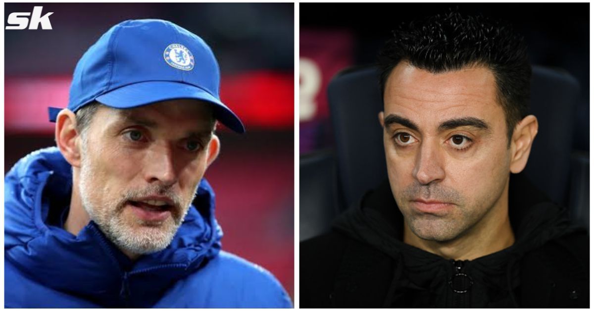 Chelsea boss Thomas Tuchel and Barcelona manager Xavi Hernandez.