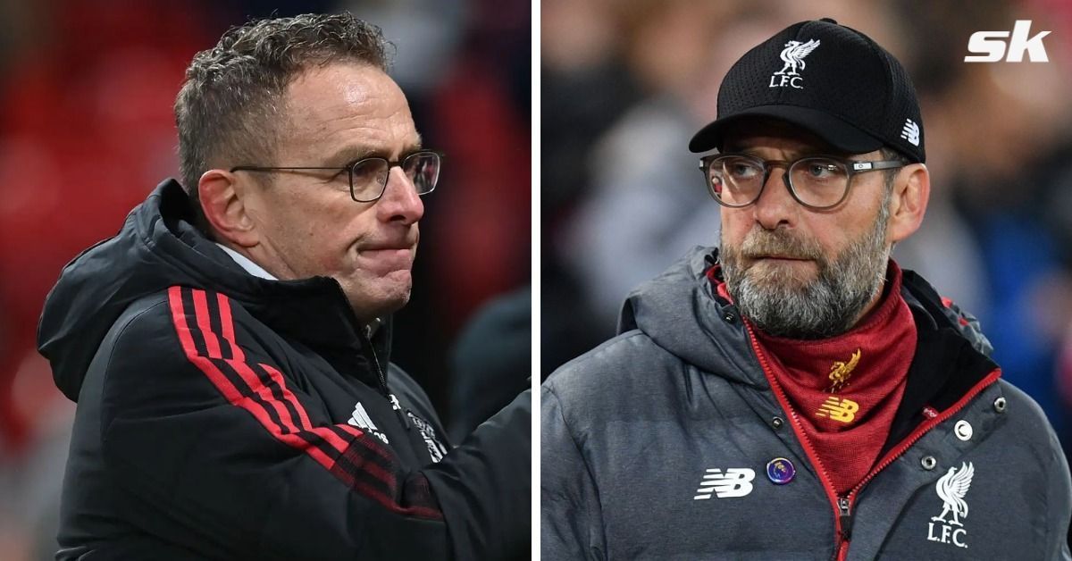 Manchester United boss Ralf Rangnick and Liverpool boss Jurgen Klopp.