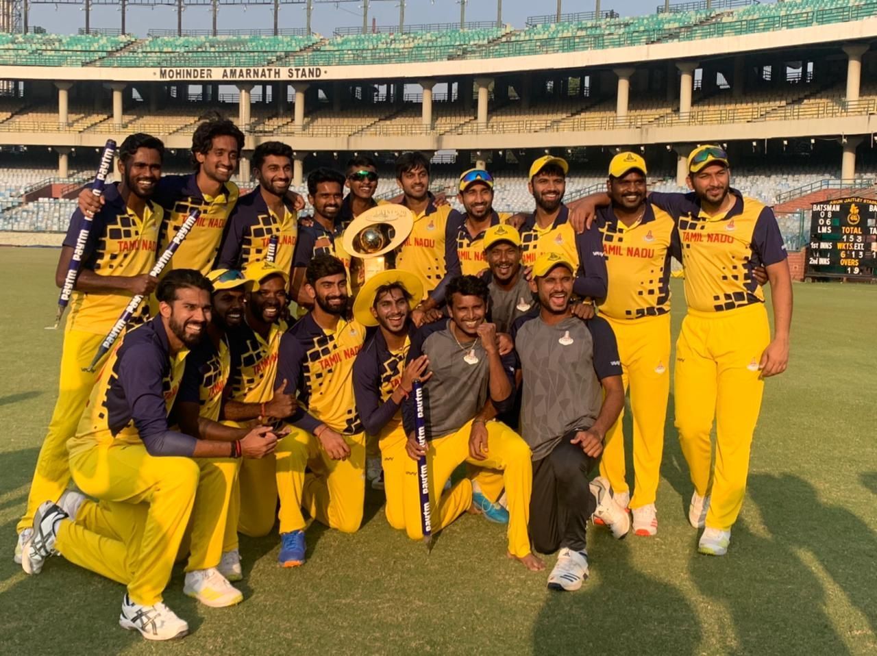 Tamil Nadu team after winning the Syed Mushtaq Ali Trophy. (PC: TNCA)