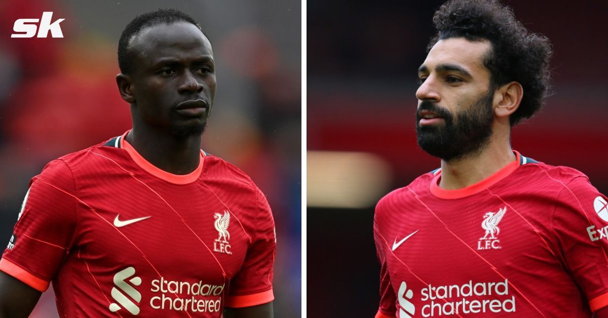 Liverpool forwards Sadio Mane (L) and Mohamed Salah.