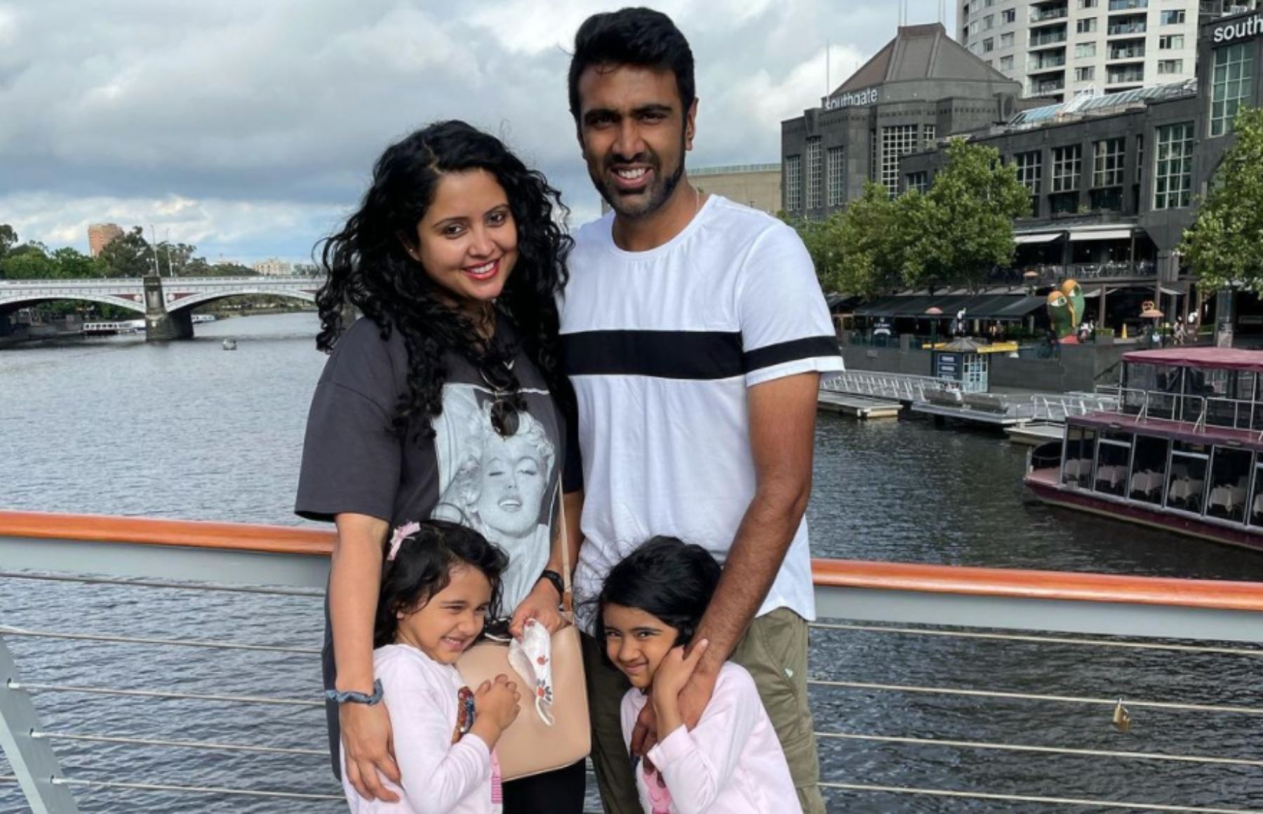 Ravichandran Ashwin with his wife and kids. Pic: Ravichandran Ashwin/ Instagram