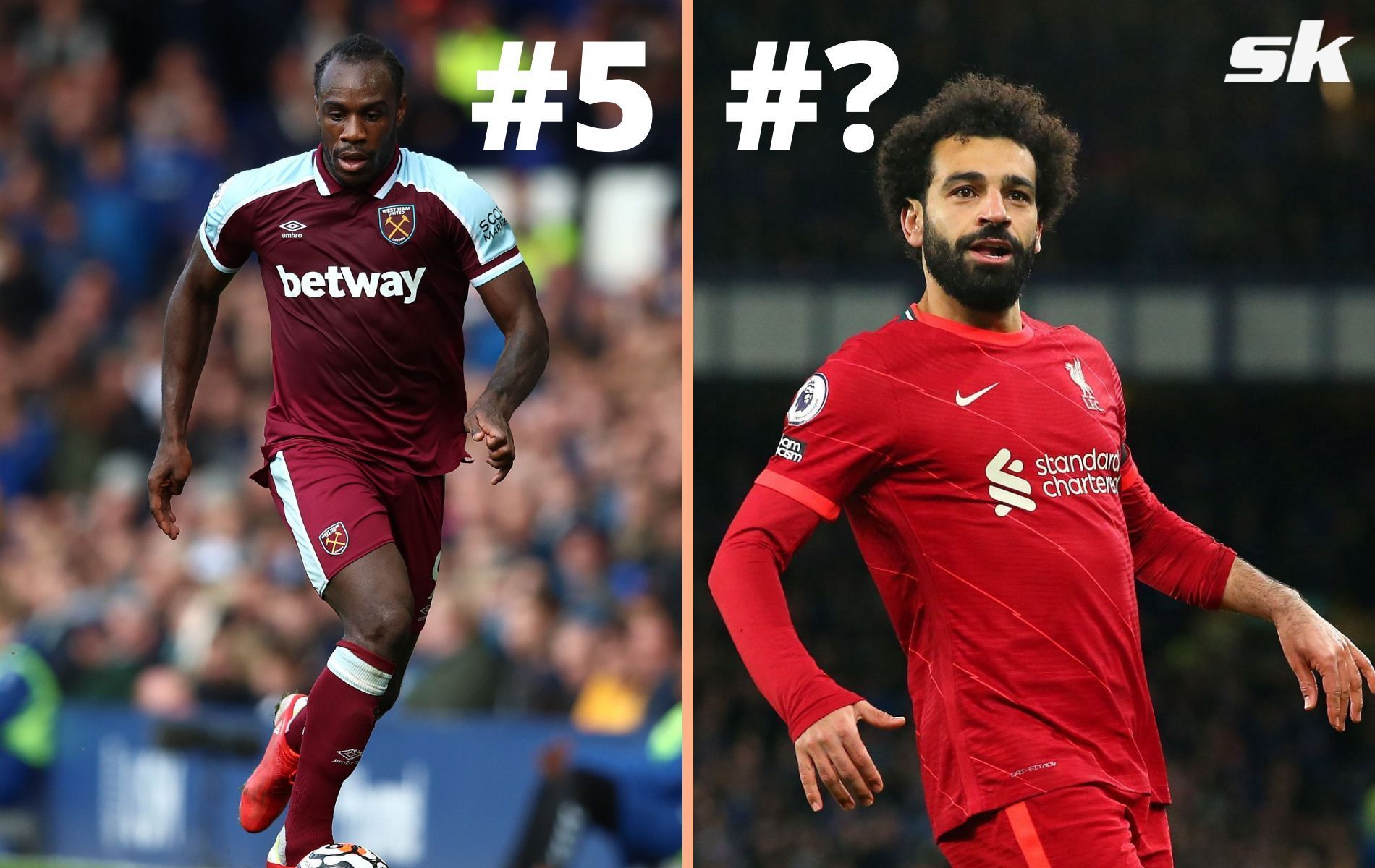 Mohamed Salah (right) has been at his creative best in the Premier League this year.