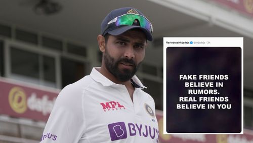 Ravindra Jadeja took to Twitter to rubbish media reports.