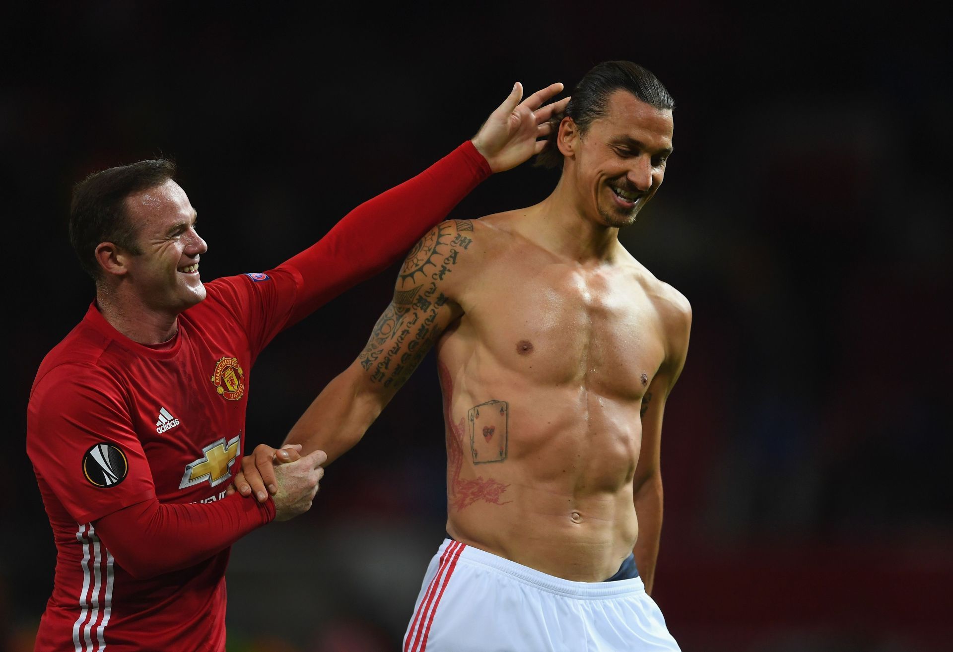 Wayne Rooney and Zlatan Ibrahimovic during their time together at Manchester United.