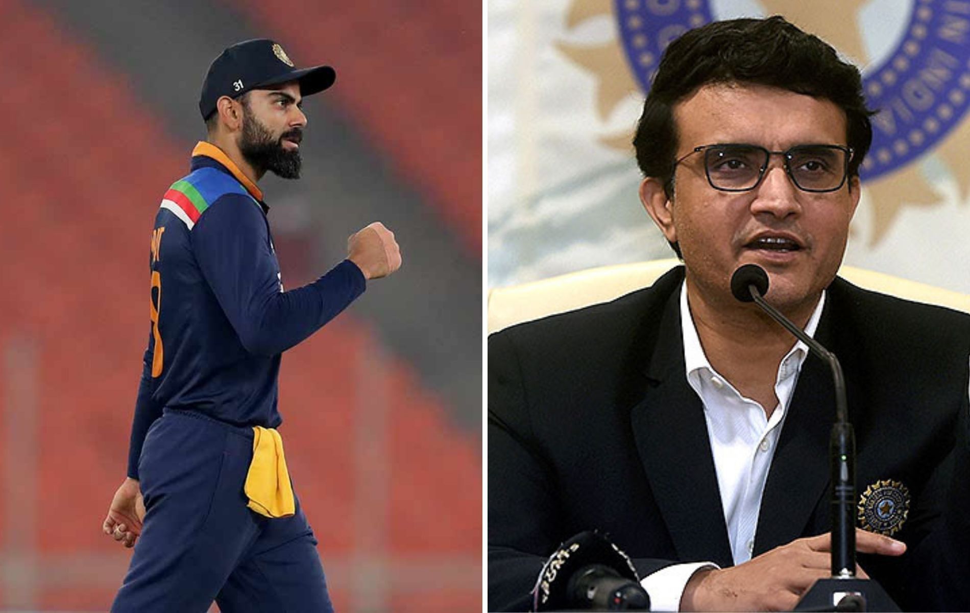 Virat Kohli (L) and Sourav Ganguly. (Image source: AP/PTI)