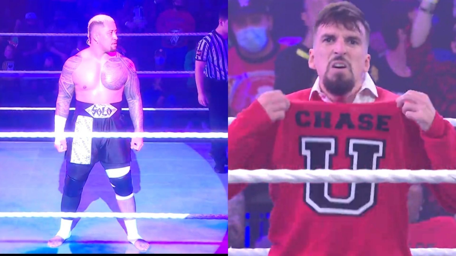 Solo Sikoa and Andre Chase on WWE 205 Live
