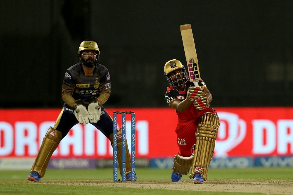 KS Bharat batting during IPL 2021. Pic: IPLT20.COM