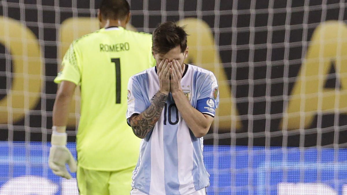 The legendary Argentine retired from international football shortly after this setback
