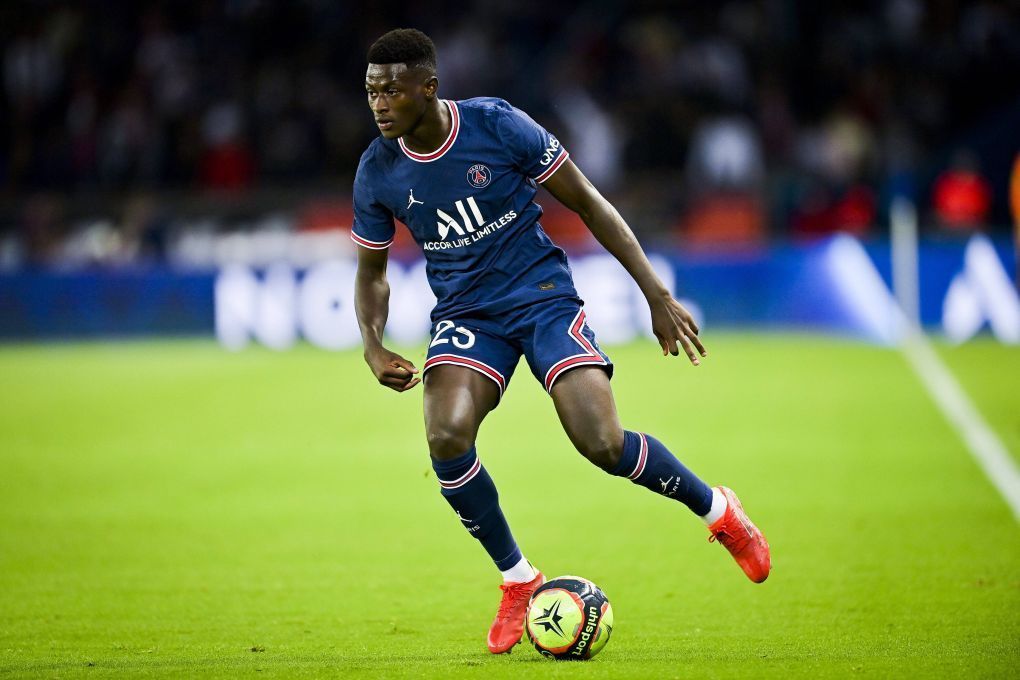 Nuno Mendes against Club Brugge