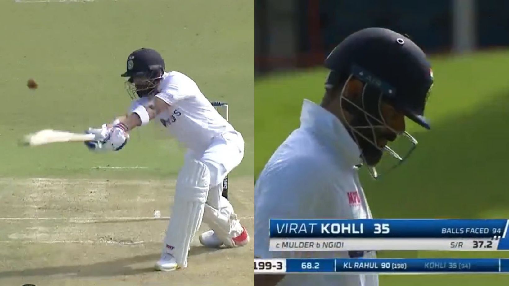 Snapshots from Virat Kohli&#039;s wicket on Sunday.