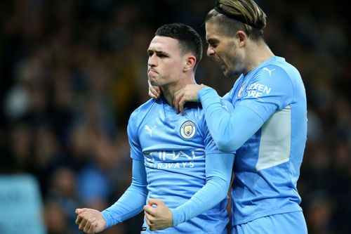 Phil Foden (L) and Jack Grealish are among Manchester City's biggest stars