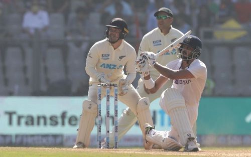 Axar Patel scored a belligerent unbeaten 41 in India's second innings of the Mumbai Test [P/C: BCCI]