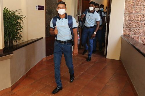 The Sri Lanka U19 players reach the UAE