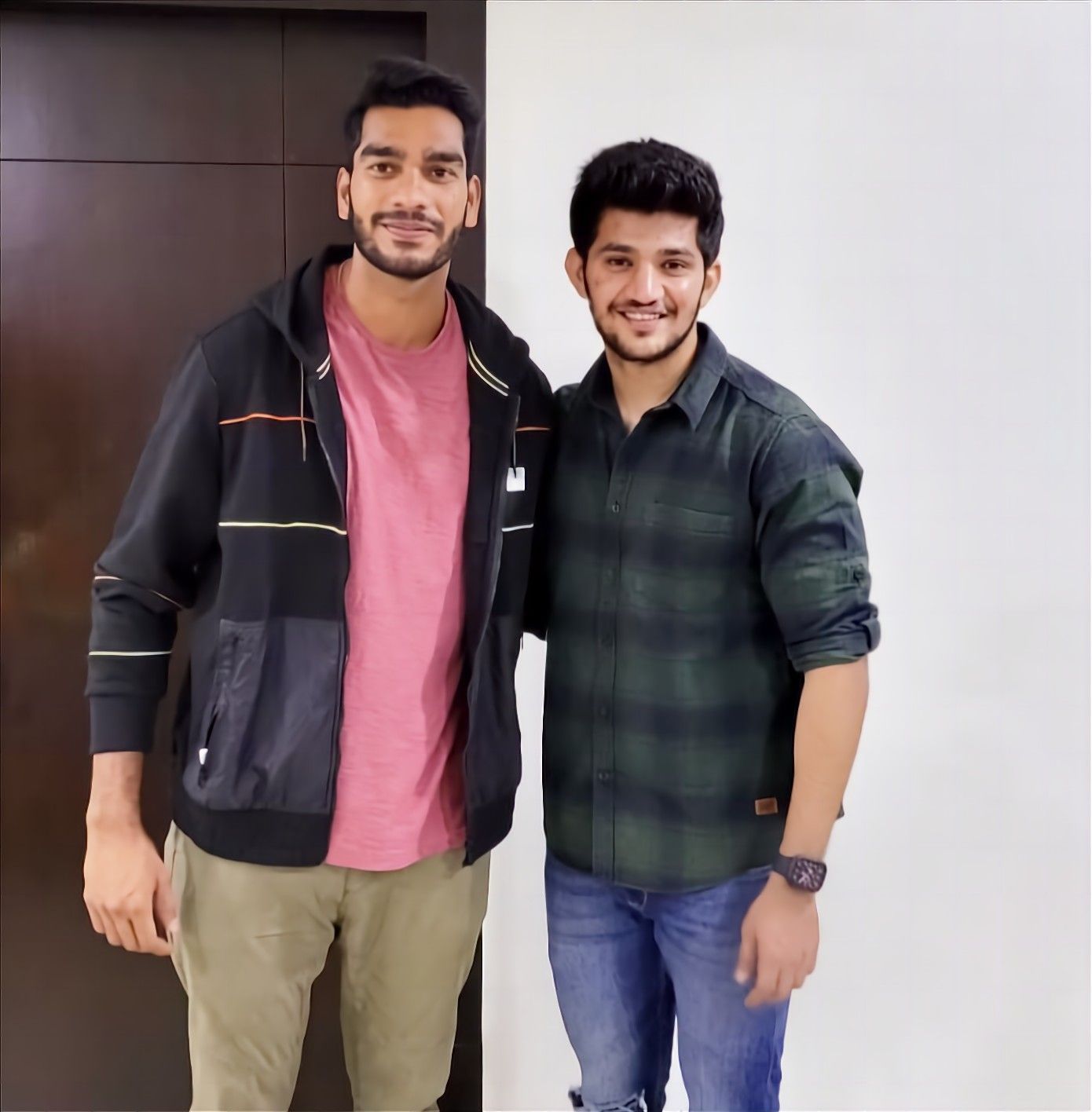Besides growing up together, Suraj Thakuria (R) has also been serving as Venkatesh Iyer&#039;s (L) personal nutritionist [Credits: Suraj Thakuria]