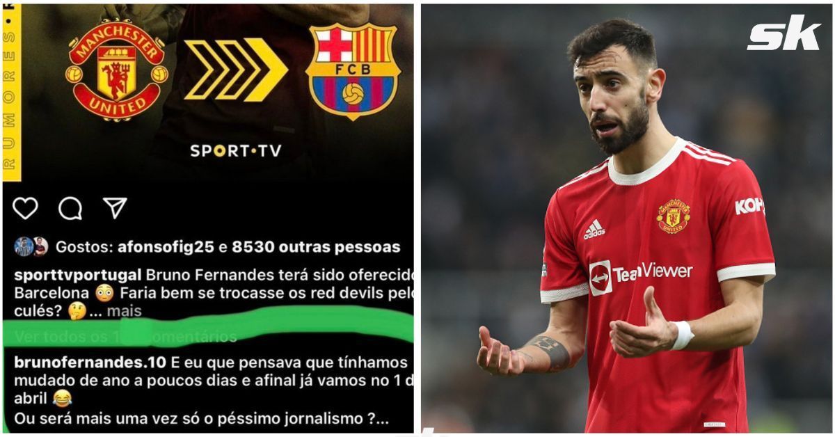 Manchester United star Bruno Fernandes responds to Barcelona rumors