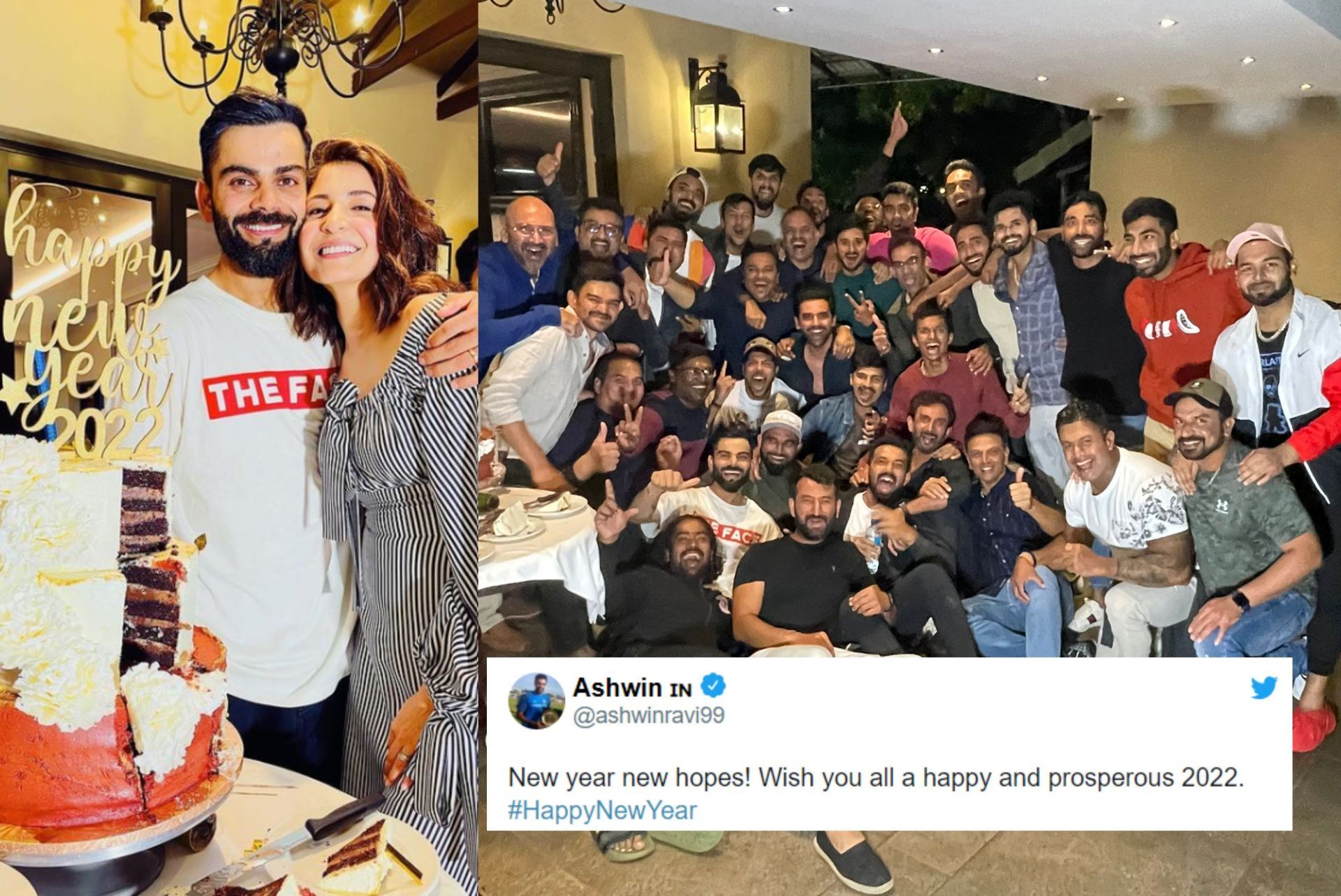 Virat Kohli and other Team India members ring in the New Year together