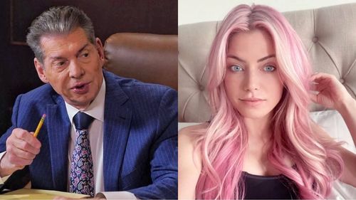 Vince McMahon (left) and Alexa Bliss (right)