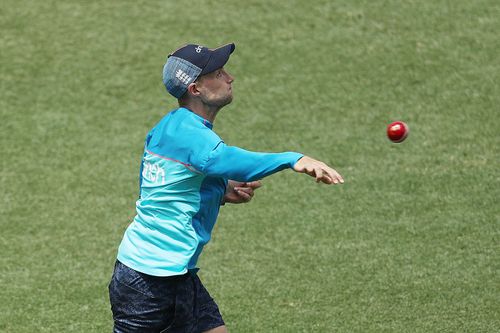 Joe Root trains during an England nets session at the Sydney Cricket Ground. Pic: Getty Images