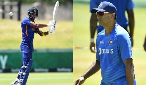 KL Rahul (left) and Rahul Dravid. Pics: Getty Images