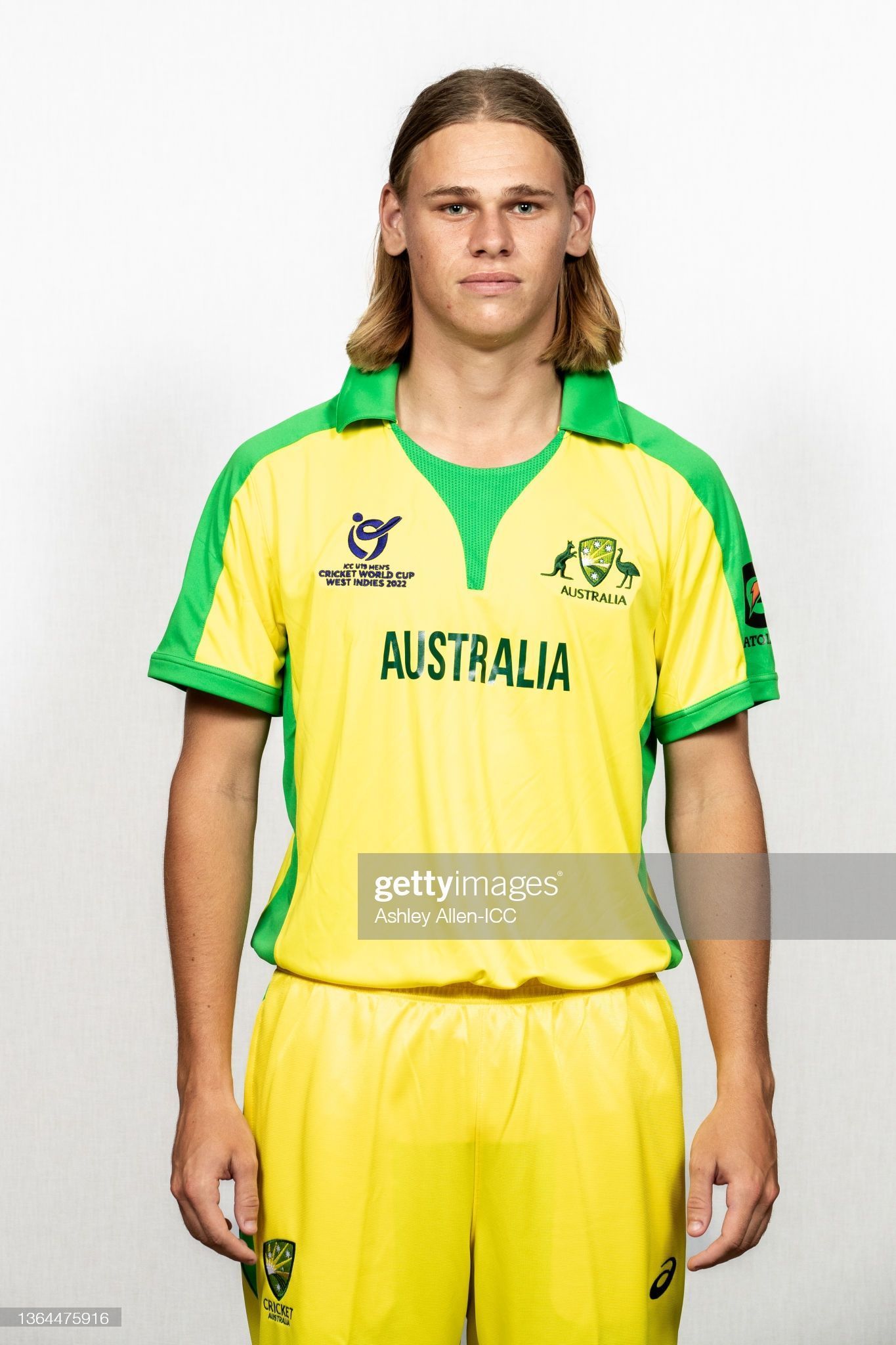 Cooper Connolly poses for a photoshoot for the ICC U-19 World Cup 2022