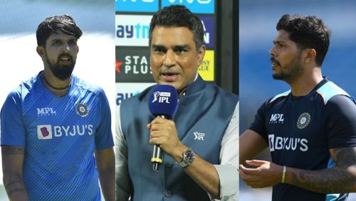 Ishant Sharma, Sanjay Manjrekar, and Umesh Yadav (from left to right) (PC: Getty)