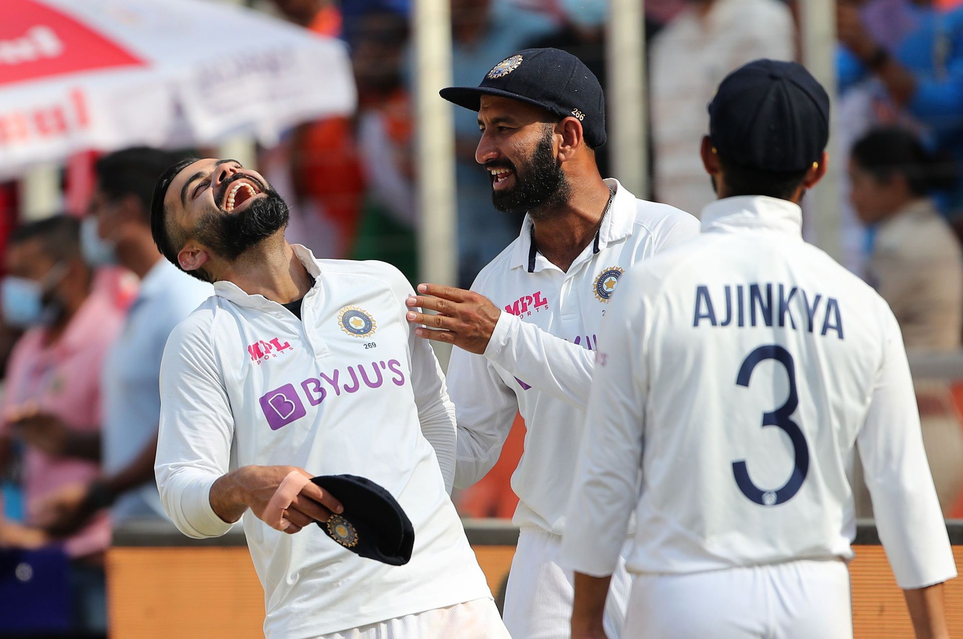 (L to R) Virat Kohli, Cheteshwar Pujara and Ajinkya Rahane. Pic: Getty Images