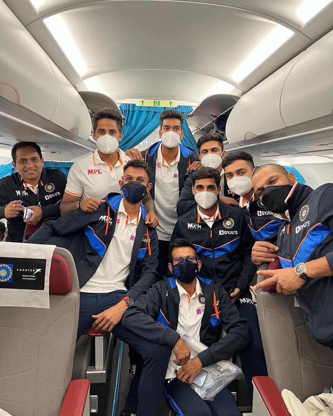 Indian cricketers landed in South Africa for the ODI leg. (Credit: Instagram)
