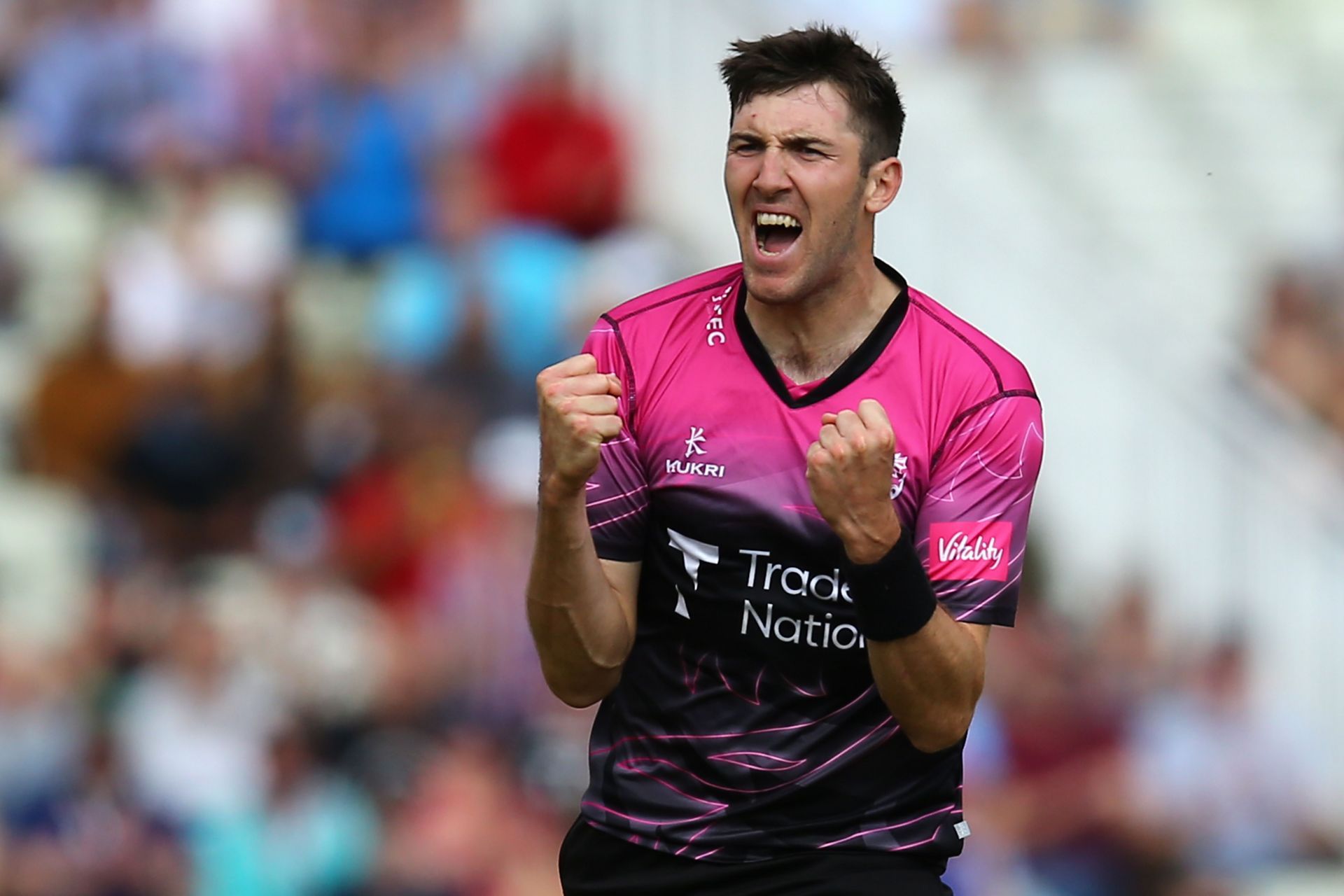 Craig Overton plays for Somerset in the Vitality Blast.