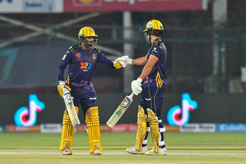 Will Smeed and Ahsan Ali of Quetta Gladiators. Courtesy: PSL Twitter