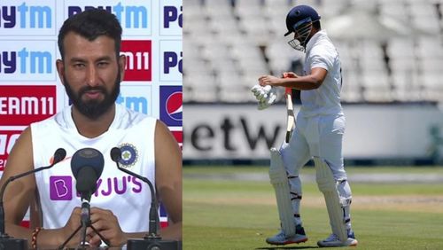 Cheteshwar Pujara (L) says Rishabh Pant will improve with time.