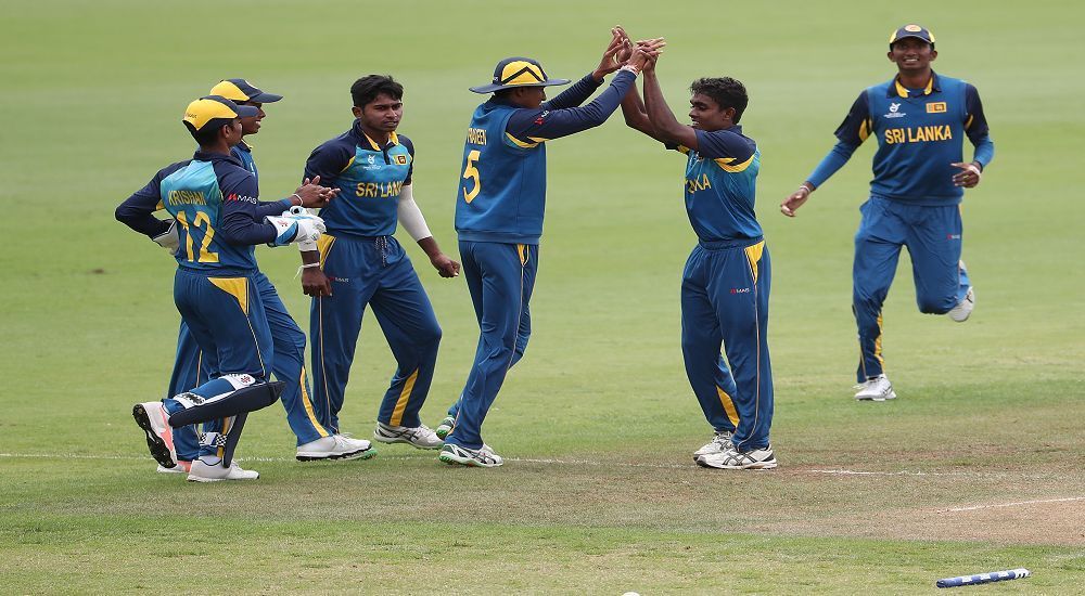 The Sri Lanka U19 cricket team in action (Image Courtesy: ICC)