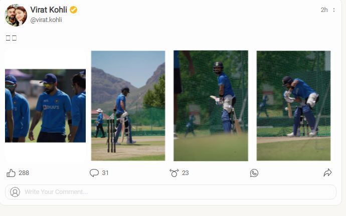 विराट कोहली ने प्रैक्टिस में कोई कमी नहीं छोड़ी 