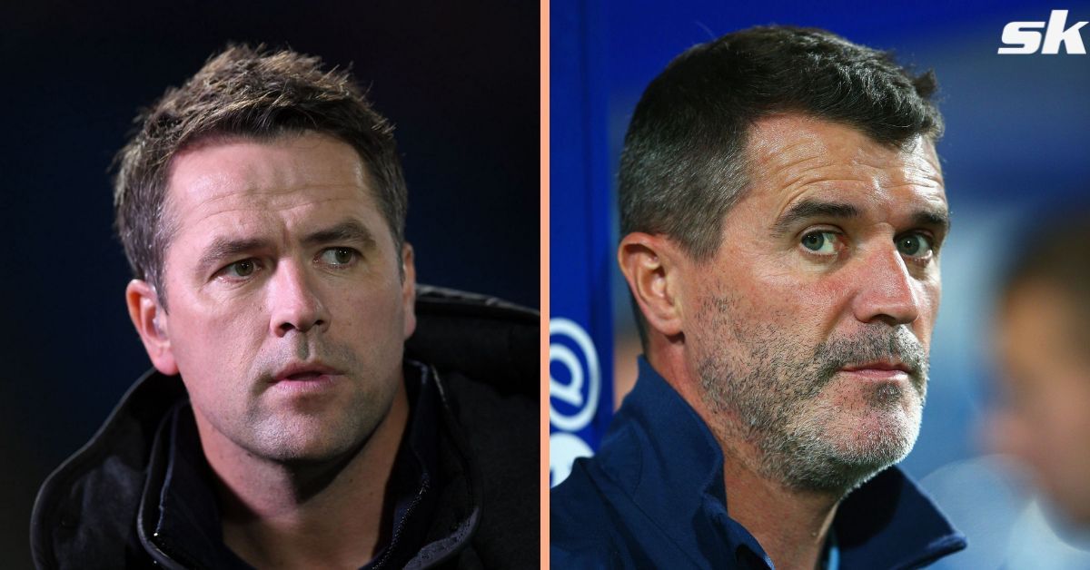 [L-to-R] Michael Owen and Roy Keane.