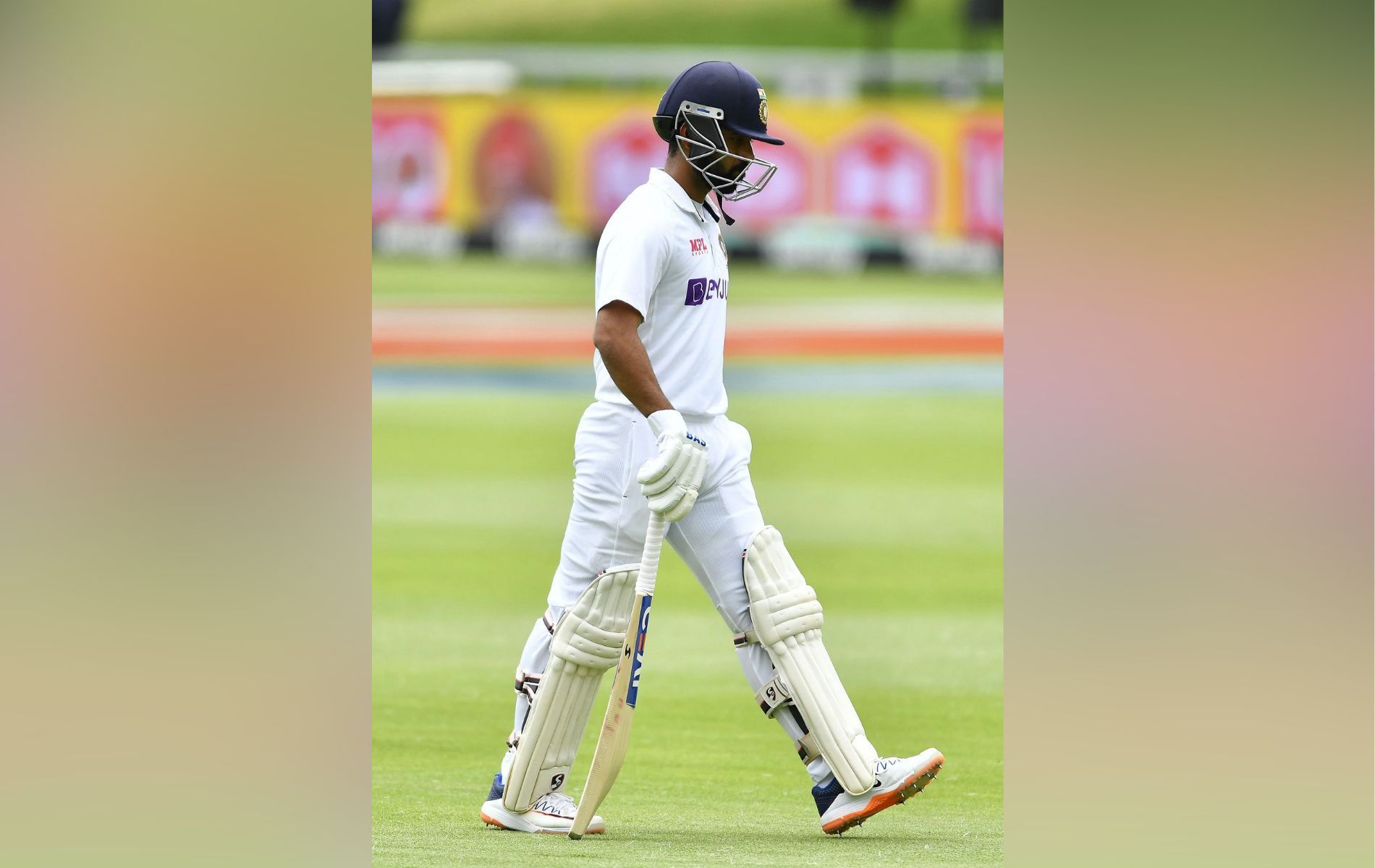 Ajinkya Rahane scored just a single run before being dismissed in the second innings in Cape Town.
