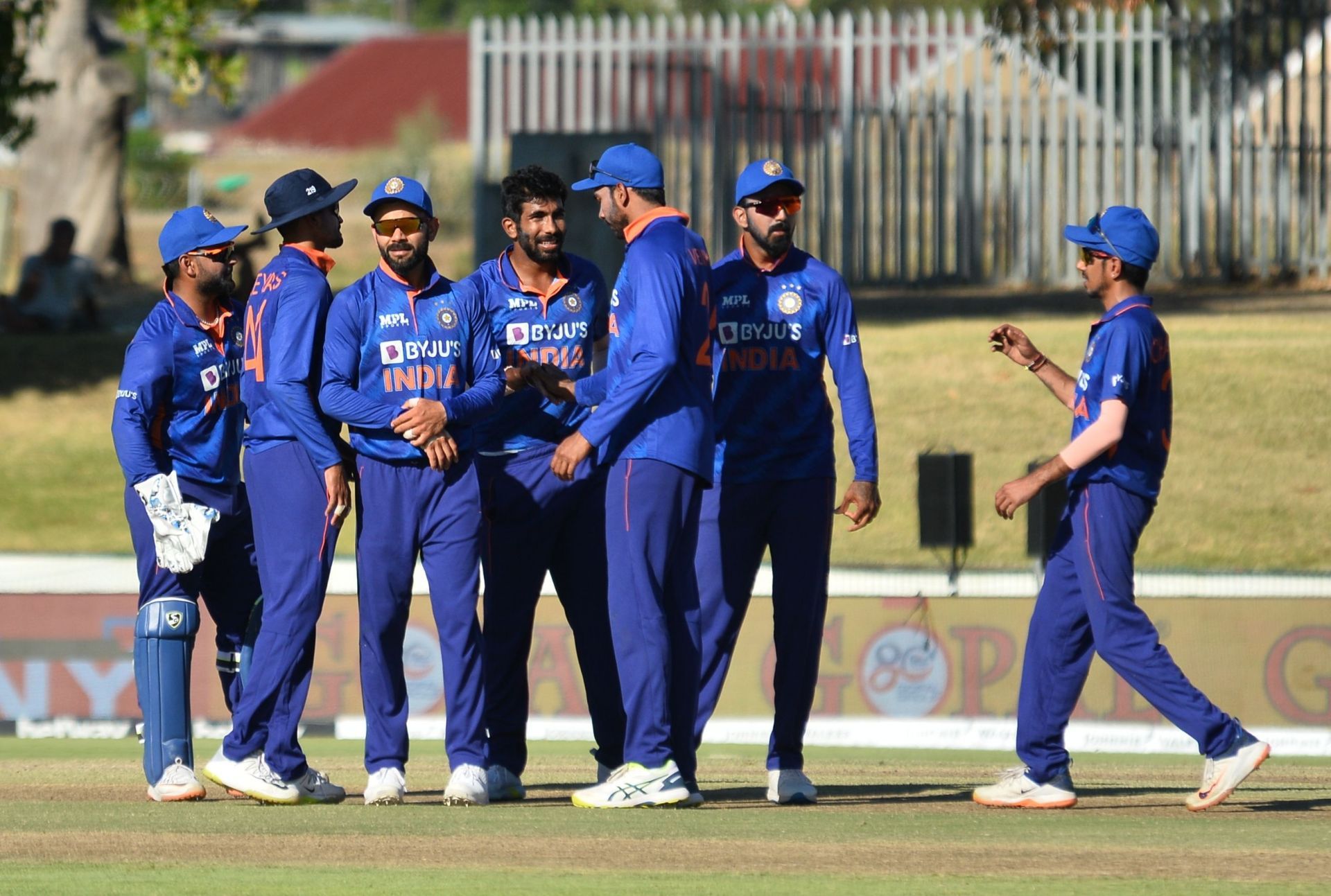 Team India during the 2nd ODI. Pic: Getty Images