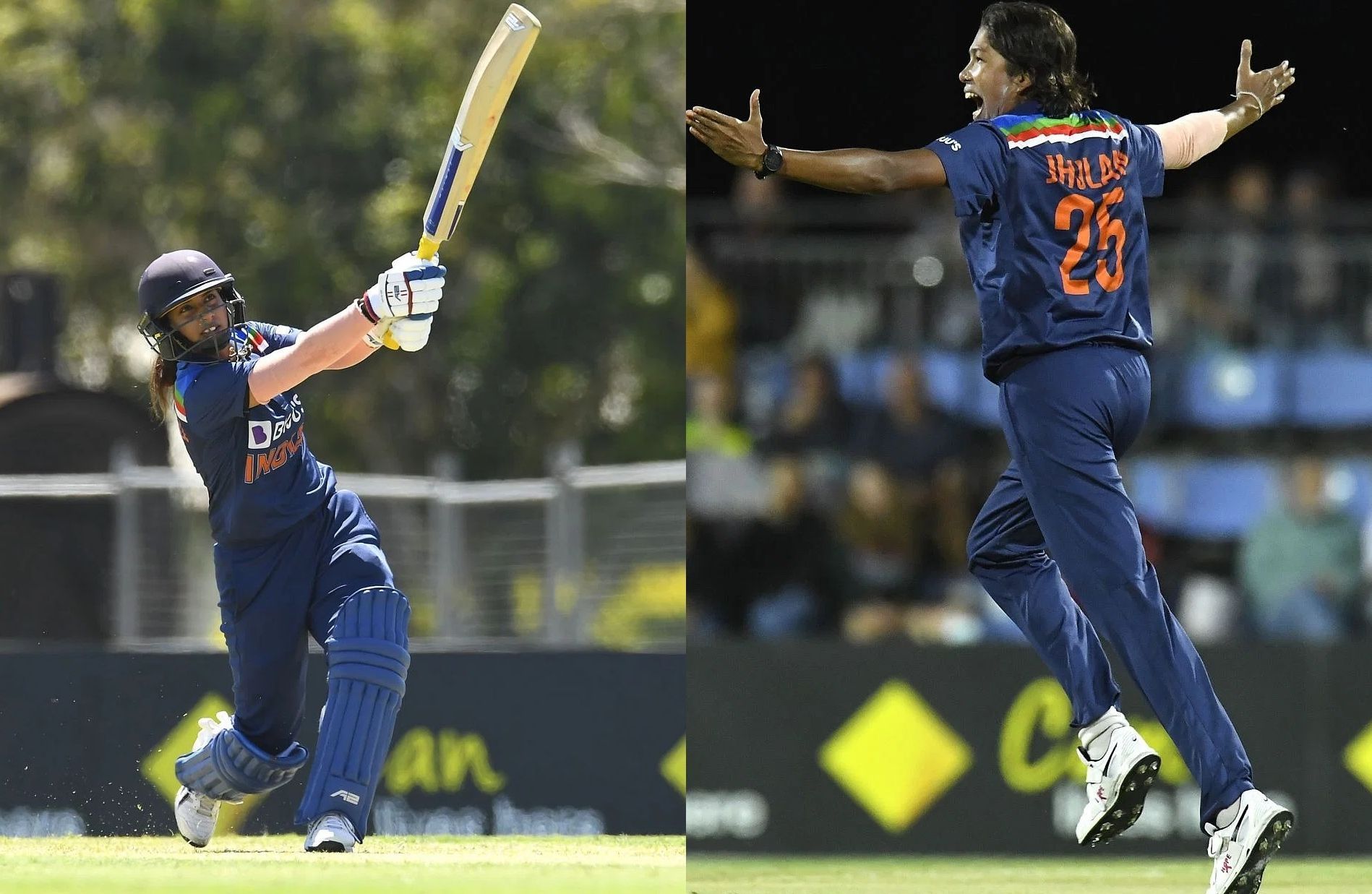 Mithali Raj and Jhulan Goswami. Pics: Getty Images