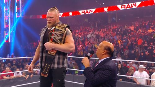 Brock Lesnar has been entertaining on the microphone