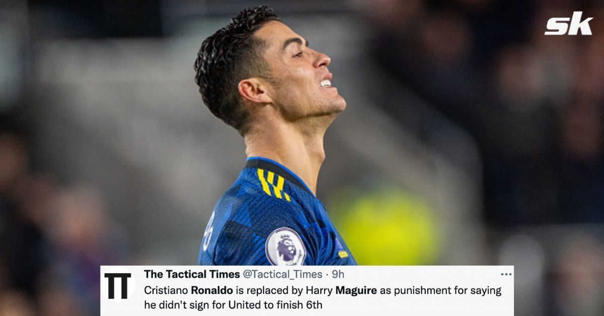 Man Utd fans were not happy to see Ronaldo subbed off in the second half.