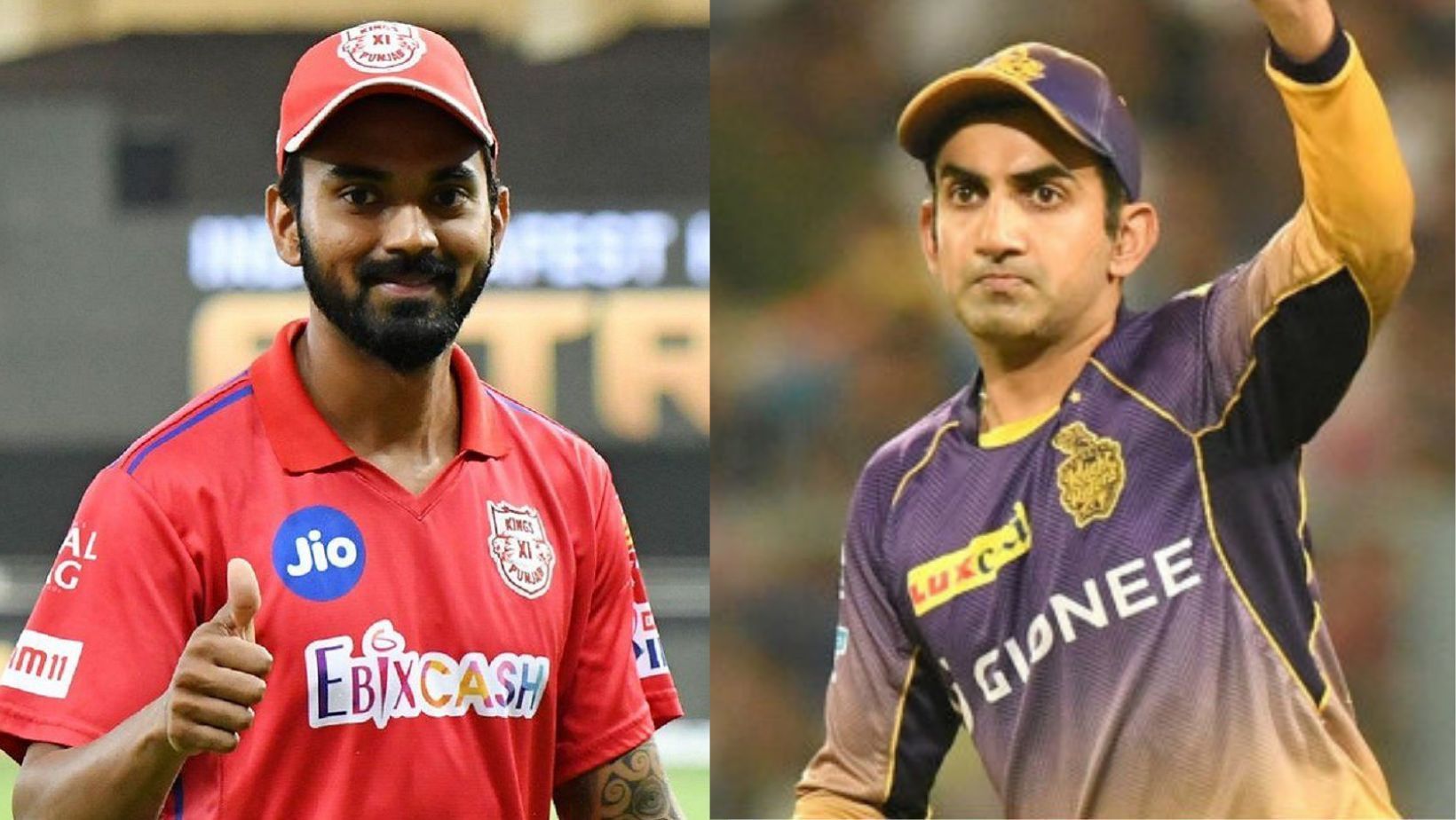 KL Rahul (left) and Gautam Gambhir.